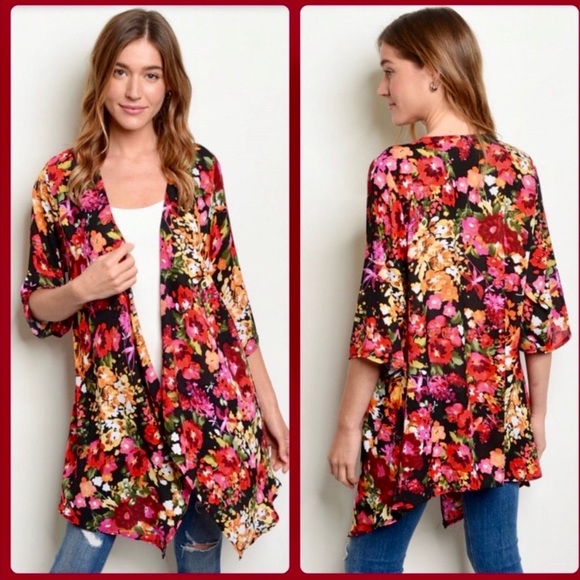 Tops - Multi Color Kimono Blouse